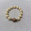 OOAK Peridot, Pearl, & Crystal Bracelet - 1 piece - Image 2