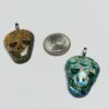Dichroic Glass Skull Pendants - 2 pieces - Image 2