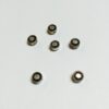 Coin Shaped Silver Plated Pewter Beads - 12 Pieces