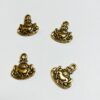 Gold Plated Pewter Frog Prince Charms - 8 Pieces