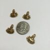 Gold Plated Pewter Frog Prince Charms - 8 Pieces - Image 2
