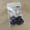 Red and black spiral glass beads - 50 pieces - Image 2