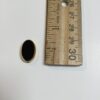 Vintage German Gold Edged Glass Oval Beads in Black - 4 Pieces - Image 3