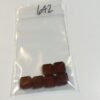 Vintage German Glass Diagonal Flat Diamond Bead in Brown - 12 Pieces - Image 4