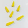 Vintage German Glass Teardrop Beads in Bright Yellow - 12 Pieces - Image 2