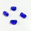 German Vintage Tri-Cut Egg Shaped Bead in Sapphire - 8 Pieces - Image 2