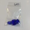 German Vintage Tri-Cut Egg Shaped Bead in Sapphire - 8 Pieces - Image 4