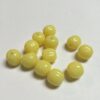 Vintage Japanese Glass Baroque Beads in Yellow - 12 Pieces