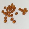 Vintage Japanese Glass Rounds in Amber - 100 Pieces