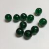 Vintage Japanese Glass Rounds in Emerald Green - 15 Pieces