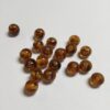 Vintage Japanese Glass Rounds in Amber & Brown - 35 Pieces