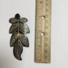 Carved and Batik Dyed Bone Leaf Pendant - 4 Pieces - Image 3