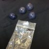 Hand blown glass orbs blue stripe - 8 pieces - Image 2