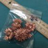 Copper finished 3D flowers - 16 pieces - Image 2