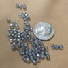 Translucent Gray rounded glass cubes - 88 pieces