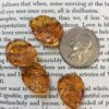 Honey Vintage Pressed Glass Artisan Made Leaves - 10 pieces