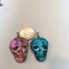 Dichroic Glass Skull Pendant - 2 pieces - Image 2