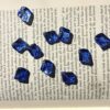 Blue Stripe diamond potato chip bead - 25 pieces - Image 5