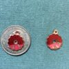 Raspberry Enamel Copper Charms - 2 Pieces - Image 3