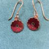 Raspberry Enamel Copper Charms - 2 Pieces