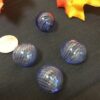 Hand blown glass orbs blue stripe - 8 pieces - Image 5