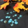 Blue / Brown Striped Glass coin bead - 36 pieces - Image 4
