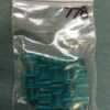 Teal Glass cube beads - 24 pieces - Image 2