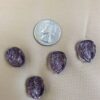 Violet Vintage Pressed Glass Artisan Made Leaves - 4 pieces - Image 3