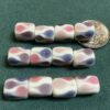 Purple & Pink Long Cube Gumdrop beads - 24 pieces - Image 2