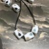 Red, orange, & White Long Cube Gumdrop beads - 12 pieces - Image 5