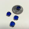 Vintage German Platinum Edged Glass Spade Beads in Cobalt - 10 Pieces - Image 2