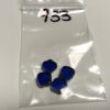 Vintage German Platinum Edged Glass Spade Beads in Cobalt - 10 Pieces - Image 3
