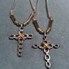 Vintage Large Cross on chain - 2 pieces- 941