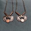 Pewter & Copper Double Eagle Head Necklace - 2 pieces - Image 3