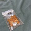 Amber / Topaz rough rose cut glass beads - 24 pieces - Image 3