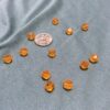 Amber / Topaz rough rose cut glass beads - 24 pieces - Image 2