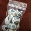 Black grey & white pillow shape Gumdrop Glass Beads - 12 pieces - Image 2