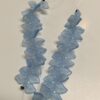 Vintage Glass Leaf Beads in Frosty Periwinkle - 54 Pieces