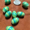 Tapered Barrel Striped Candy Glass Beads - 16 pieces - Image 2