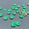 Vintage Plastic Flowers in Fluorescent Green - 24 Pieces - Image 2