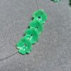 Vintage Plastic Flowers in Fluorescent Green - 24 Pieces