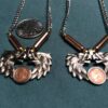 Pewter & Copper Double Eagle Head Necklace - 2 pieces - Image 2