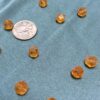 Amber / Topaz rough rose cut glass beads - 24 pieces