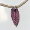 Vintage Amethyst Glass Leaf - 2 pieces