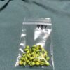 Lemon lime German Vintage Glass Teardrop Beads - 100 Pieces - Image 2