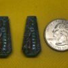 1930s Czech unique shape Glass Egyptian cabochons - 2 pieces - Image 2