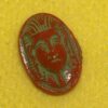 1930s Czech Red Glass Egyptian cabochons - 5 pieces
