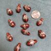Artisan made Lampwork India Glass Drop Beads in True Red - 24 Pieces