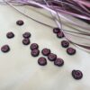 Red and black spiral glass beads - 50 pieces