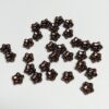 Metallic Bronze Vintage Glass Flower Beads - 120 Pieces